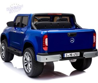 MERCEDES X LICENCJA, - 4X4 , 2x12V PANEL MP4, MIĘKKIE KOŁA EVA, MIĘKKIE SIEDZENIE, LAKIER POLEROWANY, FUNKCJA BUJANIA FULL OPC