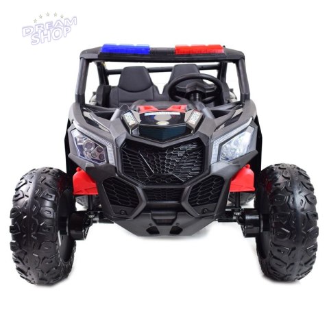 MEGA BUGGY UTV POLICJA TURBO R FOX DLA 2 DZIECI 4X200 W, 24V, SUPER MOC, WSPOMAGANIE/XB2118