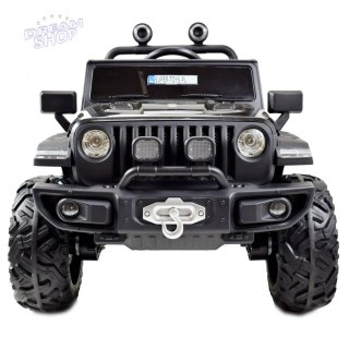 MEGA DŻIP OFF ROAD 4X4, MIĘKKIE KOŁA, MIĘKKIE SIEDZENIE, FUNKCJA BUJANIA, KLUCZYK,/HC8988