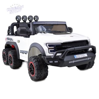 MEGA JEEP WORKS SIX 4X4, 2 X 12V MĘKKIE KOŁA, MIĘKKIE SIEDZENIE/JC003