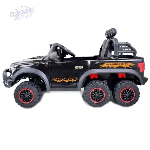 MEGA JEEP WORKS SIX 4X4, 2 X 12V MĘKKIE KOŁA, MIĘKKIE SIEDZENIE/JC003 MEGA JEEP WORKS SIX 4X4, 2 X 12V MĘKKIE KOŁA, MIĘKKIE SIEDZENIE/JC003