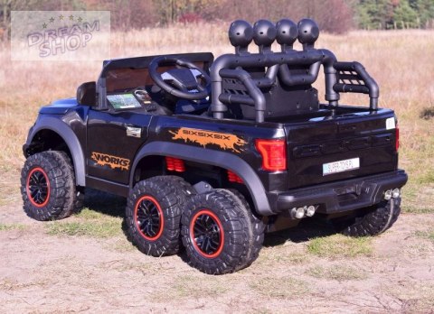MEGA JEEP WORKS SIX 4X4, 2 X 12V MĘKKIE KOŁA, MIĘKKIE SIEDZENIE/JC003 MEGA JEEP WORKS SIX 4X4, 2 X 12V MĘKKIE KOŁA, MIĘKKIE SIEDZENIE/JC003