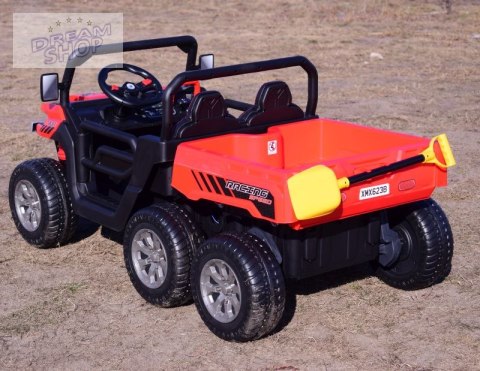 BUGGY 6 KOŁOWY DLA 2 DZIECI, ELEKTRYCZNA WYWROTKA, MIĘKKIE KOŁA, MIĘKKIE SIEDZENIE, 400 WAT/XMX623B