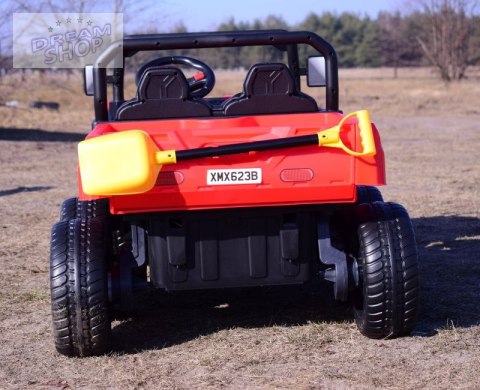 BUGGY 6 KOŁOWY DLA 2 DZIECI, ELEKTRYCZNA WYWROTKA, MIĘKKIE KOŁA, MIĘKKIE SIEDZENIE, 400 WAT/XMX623B