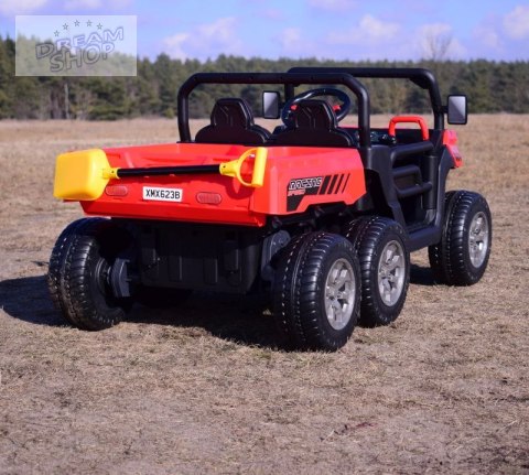 BUGGY 6 KOŁOWY DLA 2 DZIECI, ELEKTRYCZNA WYWROTKA, MIĘKKIE KOŁA, MIĘKKIE SIEDZENIE, 400 WAT/XMX623B