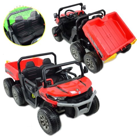 BUGGY 6 KOŁOWY DLA 2 DZIECI, ELEKTRYCZNA WYWROTKA, MIĘKKIE KOŁA, MIĘKKIE SIEDZENIE, 400 WAT/XMX623B