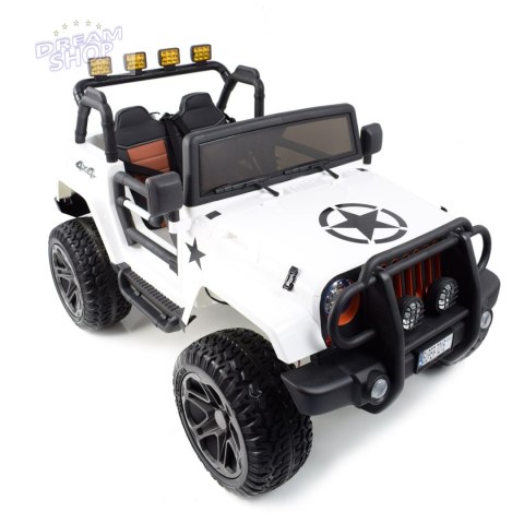 MEGA JEEP 4X4 Z REDUKTOREM NAPĘDU EXCLUSIVE 24 V, 480 WAT, WOLNY START,MIĘKKIE KOŁA /WXE1688-24V