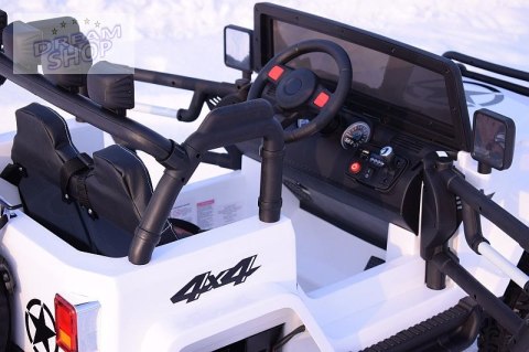 MEGA JEEP 4X4 Z REDUKTOREM NAPĘDU EXCLUSIVE 24 V, 480 WAT, WOLNY START,MIĘKKIE KOŁA /WXE1688-24V