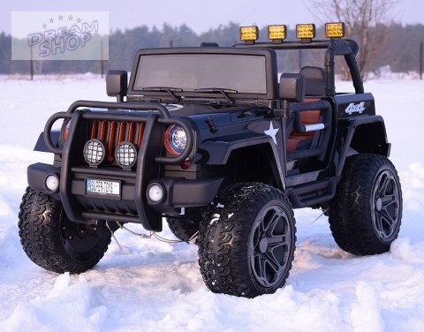 MEGA JEEP 4X4 Z REDUKTOREM NAPĘDU EXCLUSIVE 24 V, 480 WAT, WOLNY START,MIĘKKIE KOŁA /WXE1688-24V
