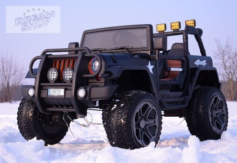 MEGA JEEP 4X4 Z REDUKTOREM NAPĘDU EXCLUSIVE 24 V, 480 WAT, WOLNY START,MIĘKKIE KOŁA /WXE1688-24V