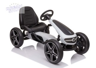 GOKART NA PEDAŁY LICENCJA MERCEDESA KOŁA EVA, MIĘKKIE SIEDZENIE Z LOGIEM MB JAKOŚĆ /XMX610