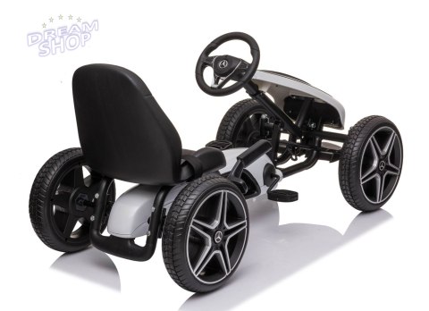 GOKART NA PEDAŁY LICENCJA MERCEDESA KOŁA EVA, MIĘKKIE SIEDZENIE Z LOGIEM MB JAKOŚĆ /XMX610