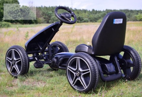 GOKART NA PEDAŁY LICENCJA MERCEDESA KOŁA EVA, MIĘKKIE SIEDZENIE Z LOGIEM MB JAKOŚĆ /XMX610