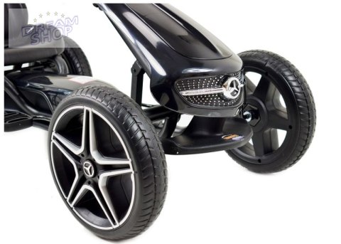 GOKART NA PEDAŁY LICENCJA MERCEDESA KOŁA EVA, MIĘKKIE SIEDZENIE Z LOGIEM MB JAKOŚĆ /XMX610