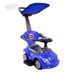 JEŹDZIK, ODPYCHACZ Z DŹWIĘKAMI MEGA CAR 6W 1 Z DASZKIEM/TC202
