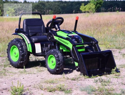 MEGA TRAKTOR Z ŁYŻKĄ - ŁADOWARKĄ. MIĘKKIE SIEDZENIE, PILOT, RADIO FM/HL389