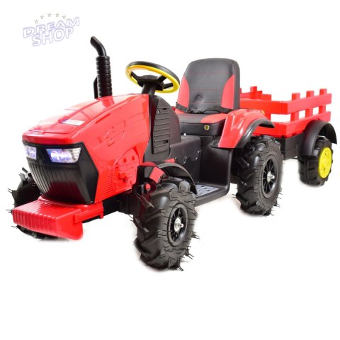 MEGA TRAKTOR Z PRZYCZEPĄ, KOŁA POMPOWANE, MIĘKKIE SIEDZENIE, PILOT,NOWOCZESNY PANEL, FUNKCJA BUJANIA/TT990D