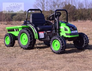 MEGA TRAKTOR Z PRZYCZEPĄ. MIĘKKIE SIEDZENIE, KOŁA EVA,PILOT, RADIO FM/HL388