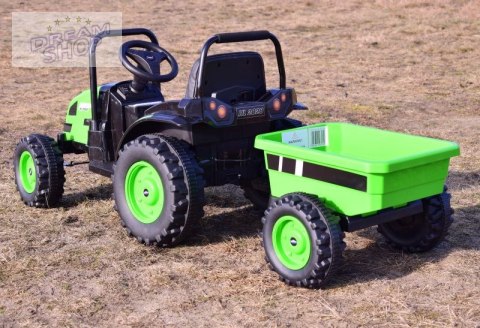 MEGA TRAKTOR Z PRZYCZEPĄ. MIĘKKIE SIEDZENIE, KOŁA EVA,PILOT, RADIO FM/HL388