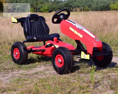 NAJNOWSZY GOKART NA PEDAŁY, KOŁA POMPOWANE, HAMULCE/G202