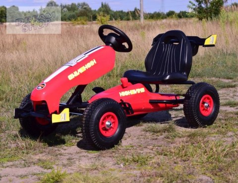 NAJNOWSZY GOKART NA PEDAŁY, KOŁA POMPOWANE, HAMULCE/G202