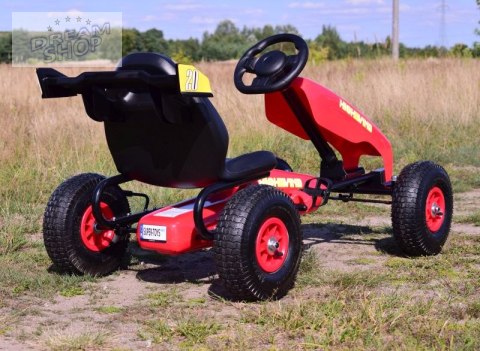 NAJNOWSZY GOKART NA PEDAŁY, KOŁA POMPOWANE, HAMULCE/G202