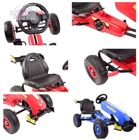 NAJNOWSZY GOKART NA PEDAŁY, KOŁA POMPOWANE, HAMULCE/G202