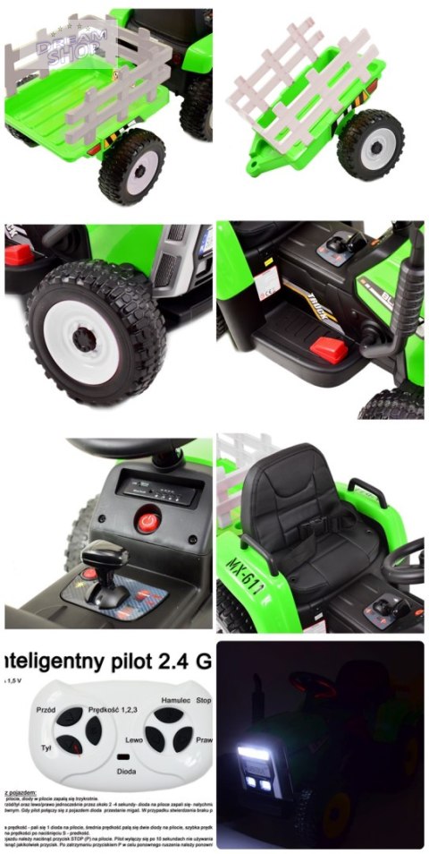 SUPER TRAKTOR BLOW - NA AKUMULATOR Z PRZYCZEPĄ, MIĘKKIE KOŁA, MIEKKIE SIEDZENIE, PILOT/XMX611 SUPER TRAKTOR BLOW - NA AKUMULATOR Z PRZYCZEPĄ, MIĘKKIE KOŁA, MIEKKIE SIEDZENIE, PILOT/XMX611