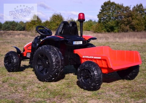 SUPER TRAKTOR TRUCK Z PRZYCZEPĄ I KOGUTEM, MIĘKKIE KOŁA, MIĘKKIE SIEDZENIE, PILOT/HZB200 SUPER TRAKTOR TRUCK Z PRZYCZEPĄ I KOGUTEM, MIĘKKIE KOŁA, MIĘKKIE SIEDZENIE, PILOT/HZB200