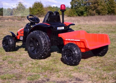 SUPER TRAKTOR TRUCK Z PRZYCZEPĄ I KOGUTEM, MIĘKKIE KOŁA, MIĘKKIE SIEDZENIE, PILOT/HZB200 SUPER TRAKTOR TRUCK Z PRZYCZEPĄ I KOGUTEM, MIĘKKIE KOŁA, MIĘKKIE SIEDZENIE, PILOT/HZB200