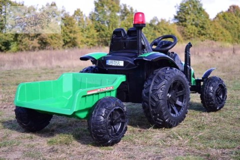 SUPER TRAKTOR TRUCK Z PRZYCZEPĄ I KOGUTEM, MIĘKKIE KOŁA, MIĘKKIE SIEDZENIE, PILOT/HZB200