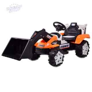 TRAKTOR NA AKUMULATOR Z RUCHOMYM RAMIENIEM - SPYCHACZEM, MIĘKKIE SIEDZENIE/HSD6106B