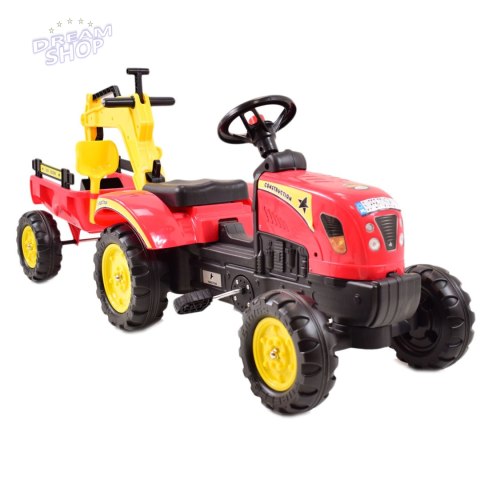 TRAKTOR NA PEDAŁY Z PRZYCZEPĄ I KOPARKĄ/ TR3007 TRAKTOR NA PEDAŁY Z PRZYCZEPĄ I KOPARKĄ/ TR3007