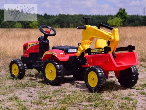 TRAKTOR NA PEDAŁY Z PRZYCZEPĄ I KOPARKĄ/ TR3007 TRAKTOR NA PEDAŁY Z PRZYCZEPĄ I KOPARKĄ/ TR3007