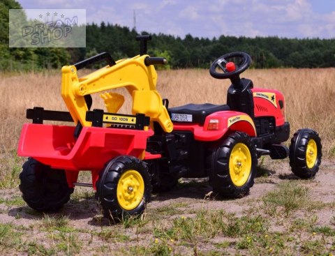 TRAKTOR NA PEDAŁY Z PRZYCZEPĄ I KOPARKĄ/ TR3007 TRAKTOR NA PEDAŁY Z PRZYCZEPĄ I KOPARKĄ/ TR3007