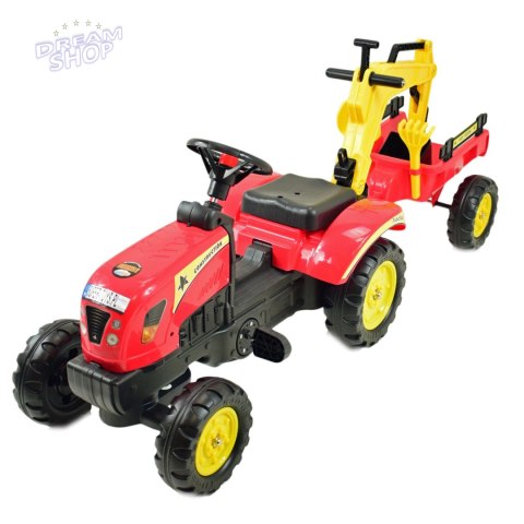 TRAKTOR NA PEDAŁY Z PRZYCZEPĄ I KOPARKĄ/ TR3007 TRAKTOR NA PEDAŁY Z PRZYCZEPĄ I KOPARKĄ/ TR3007