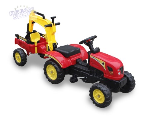 TRAKTOR NA PEDAŁY Z PRZYCZEPĄ I KOPARKĄ/ TR3007 TRAKTOR NA PEDAŁY Z PRZYCZEPĄ I KOPARKĄ/ TR3007