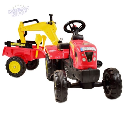 TRAKTOR NA PEDAŁY Z PRZYCZEPĄ I KOPARKĄ/ TR3007 TRAKTOR NA PEDAŁY Z PRZYCZEPĄ I KOPARKĄ/ TR3007