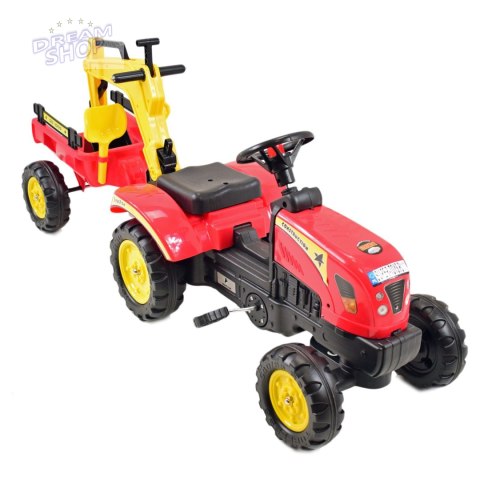 TRAKTOR NA PEDAŁY Z PRZYCZEPĄ I KOPARKĄ/ TR3007 TRAKTOR NA PEDAŁY Z PRZYCZEPĄ I KOPARKĄ/ TR3007