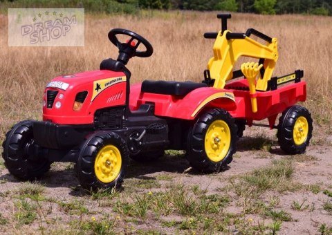 TRAKTOR NA PEDAŁY Z PRZYCZEPĄ I KOPARKĄ/ TR3007 TRAKTOR NA PEDAŁY Z PRZYCZEPĄ I KOPARKĄ/ TR3007