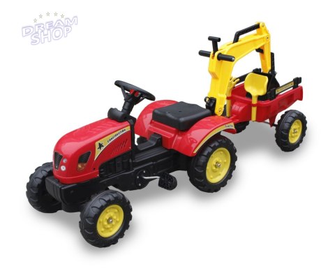 TRAKTOR NA PEDAŁY Z PRZYCZEPĄ I KOPARKĄ/ TR3007 TRAKTOR NA PEDAŁY Z PRZYCZEPĄ I KOPARKĄ/ TR3007
