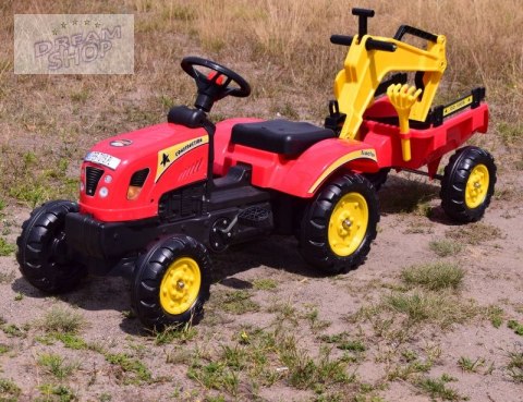 TRAKTOR NA PEDAŁY Z PRZYCZEPĄ I KOPARKĄ/ TR3007 TRAKTOR NA PEDAŁY Z PRZYCZEPĄ I KOPARKĄ/ TR3007
