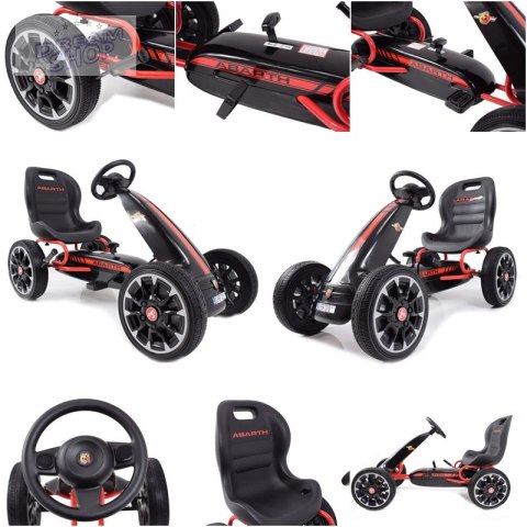 WIELKI LICENCJONOWANY GOKART FIAT ABARTH KOŁA EVA JAKOŚĆ /PB9388A WIELKI LICENCJONOWANY GOKART FIAT ABARTH KOŁA EVA JAKOŚĆ /PB9388A