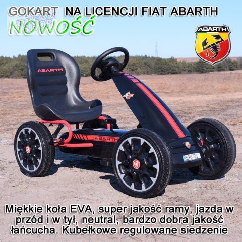WIELKI LICENCJONOWANY GOKART FIAT ABARTH KOŁA EVA JAKOŚĆ /PB9388A WIELKI LICENCJONOWANY GOKART FIAT ABARTH KOŁA EVA JAKOŚĆ /PB9388A