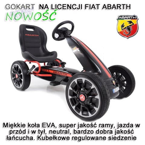 WIELKI LICENCJONOWANY GOKART FIAT ABARTH KOŁA EVA JAKOŚĆ /PB9388A WIELKI LICENCJONOWANY GOKART FIAT ABARTH KOŁA EVA JAKOŚĆ /PB9388A
