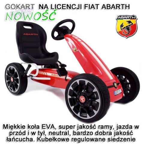 WIELKI LICENCJONOWANY GOKART FIAT ABARTH KOŁA EVA JAKOŚĆ /PB9388A WIELKI LICENCJONOWANY GOKART FIAT ABARTH KOŁA EVA JAKOŚĆ /PB9388A