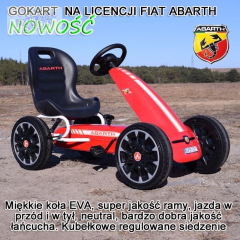 WIELKI LICENCJONOWANY GOKART FIAT ABARTH KOŁA EVA JAKOŚĆ /PB9388A WIELKI LICENCJONOWANY GOKART FIAT ABARTH KOŁA EVA JAKOŚĆ /PB9388A