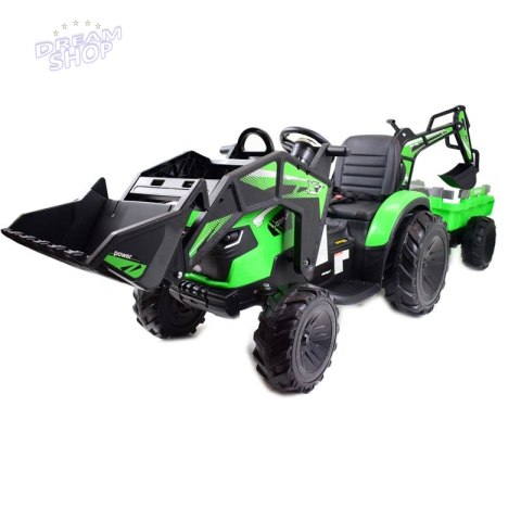 MEGA TRAKTOR Z ŁADOWARKĄ,KOPARKĄ, PRZYCZEPĄ 24 V SUPER-MOC OLBRZYMI