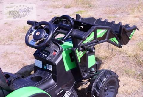 MEGA TRAKTOR Z ŁADOWARKĄ,KOPARKĄ, PRZYCZEPĄ 24 V SUPER-MOC OLBRZYMI