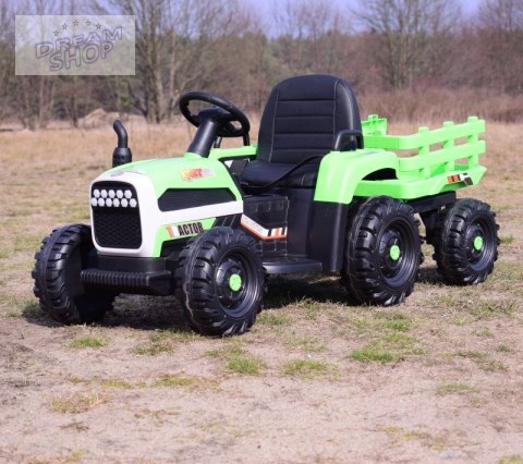 SUPER TRAKTOR FAST NA AKUMULATOR Z PRZYCZEPĄ, MIĘKKIE KOŁA, MIĘKKIE SIEDZENIE, PILOT/JC005